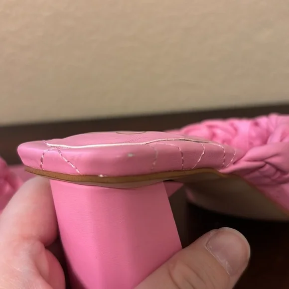 Jessica Simpson Barbie Core Pink Thong Heels Sz 9 - Picture 10 of 10